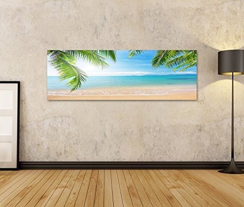 islandburner Bild Bilder auf Leinwand Palmen Meer Sand...