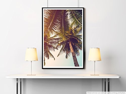 Eau Zone Bilder - Naturbilder - Malerische Palmen- Leinwand Kunstdrucke Wandbilder aus Deutschland