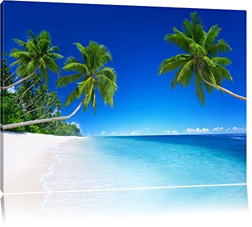 Palmen über dem Meer Format: 120x80 auf Leinwand,...