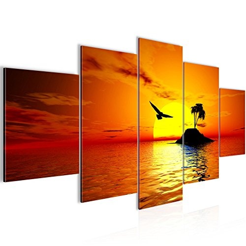 Bilder Sonnenuntergang Palmen Wandbild 200 x 100 cm Vlies...