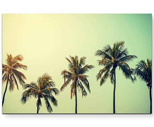 Kokosnuss Palmen - Retro - Leinwandbild 120x80cm