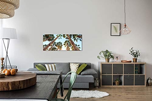 Paul Sinus Art GmbH Tropische Palmen 120x 50cm Panorama Leinwand Bild XXL Format Wandbilder Wohnzimmer Wohnung Deko Kunstdrucke