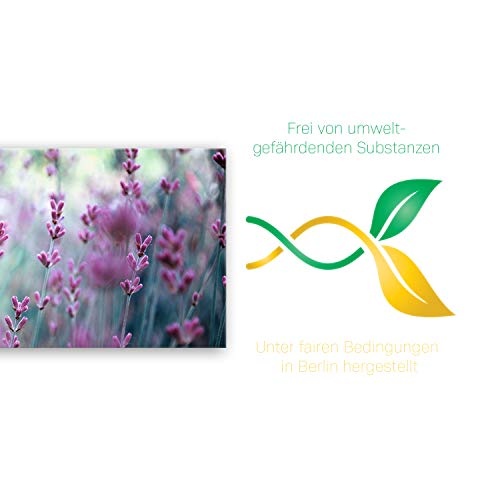 ge Bildet® hochwertiges Leinwandbild XXL Panorama - Lavendelblüten Feld - 120 x 50 cm einteilig 1048