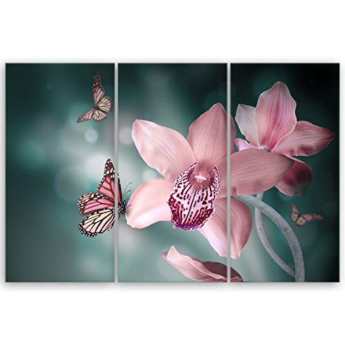 ge Bildet® hochwertiges Leinwandbild XXL - Orchideen...