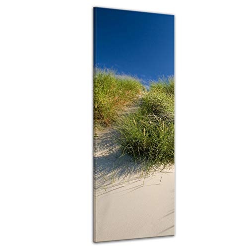 Keilrahmenbild Dünengräser - Bild auf Leinwand - 40x120 cm LeinKeilrahmenbilder Urlaub, Sonne & Meer Nordsee Dünen mit Strandgräsern - Idylle - Erholung