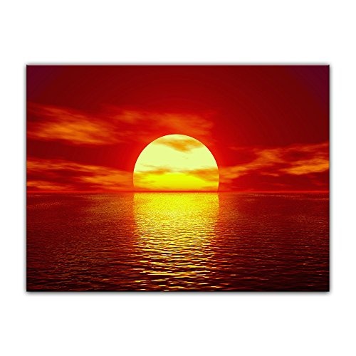 Keilrahmenbild - Sonne - Bild auf Leinwand - 120x90 cm 1...