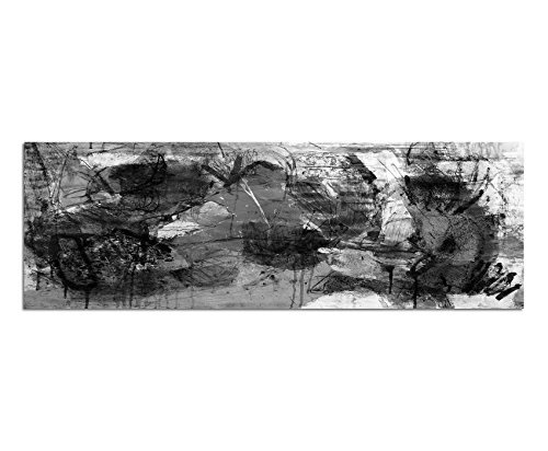 Augenblicke Wandbilder Keilrahmenbild Panoramabild SCHWARZ/Weiss 150x50cm Gemälde abstrakt Kunstwerk