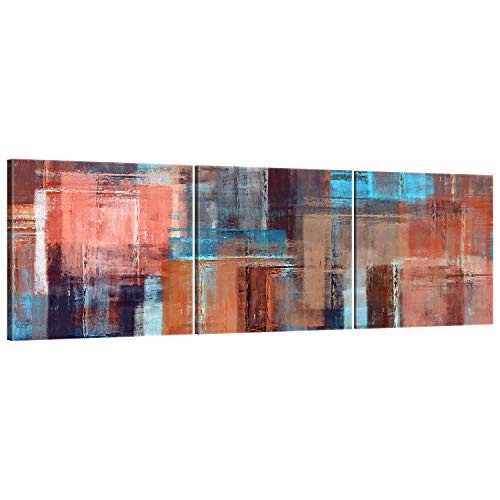 ge Bildet® hochwertiges Leinwandbild Panorama - Abstract Colored II - 120 x 40 cm mehrteilig (3 teilig) 1245