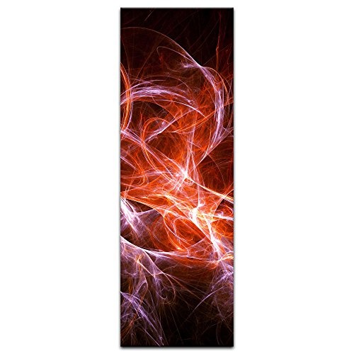 Keilrahmenbild - Abstrakt lila rot - Bild auf Leinwand 50 x 160 cm - Leinwandbilder - Bilder als Leinwanddruck - Kunst & Life Style - rot - violett - fraktale Kunst