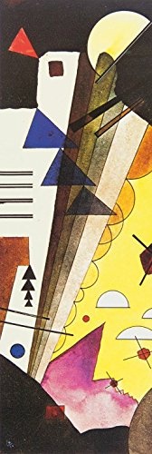 1art1 83247 Wassily Kandinsky - Spannung In Der Höhe, 1924 Poster Leinwandbild Auf Keilrahmen 150 x 50 cm