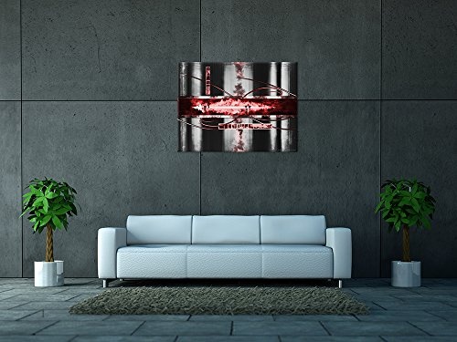 Keilrahmenbild - Abstrakte Kunst Volcan II - rot - Bild auf Leinwand - 120x90 cm - 1teilig - Leinwandbilder - Urban & Graphic - Formen - grafisch - digital - modern