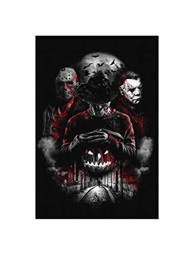 Uglyshirt89 Nightmare Gang Premium Leinwand | Keilrahmen Bild Gemälde Wandbild (Schwarz, 90 x 60 cm)