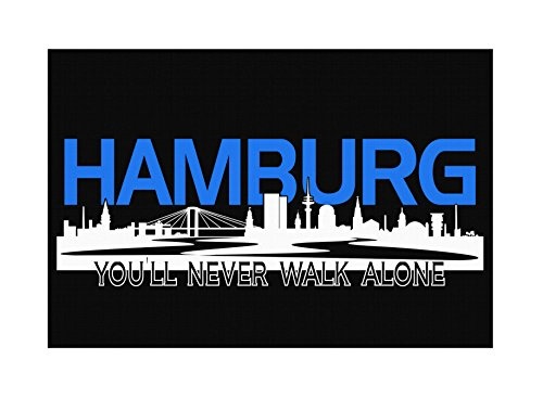 Hamburg Skyline Premium Leinwand | Keilrahmen Bild Gemälde Wandbild (60 x 40 cm)