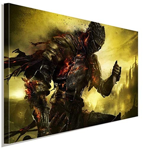 Dark Souls Warrior Battle Leinwandbild LaraArt Studio Wanddeko Wandbild 80 x 60 cm