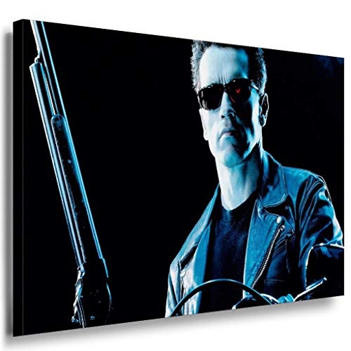 Terminator Leinwandbild LaraArt Bilder Schwarz Weiß Wandbild 100 x 70 cm