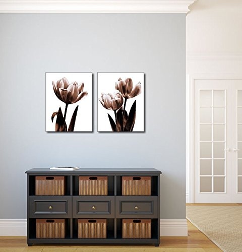 Keilrahmen-Bild - Caroline Kelly: Tulip in Sepia II 50 x 60 cm Leinwandbild