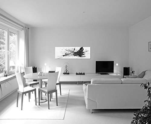 Augenblicke Wandbilder Keilrahmenbild Panoramabild SCHWARZ/Weiss 150x50cm Malerei schwarz abstrakt