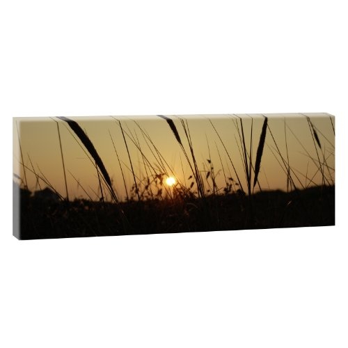 Strandhafer bei Sonnenaufgang - Trendiger Kunstdruck auf...