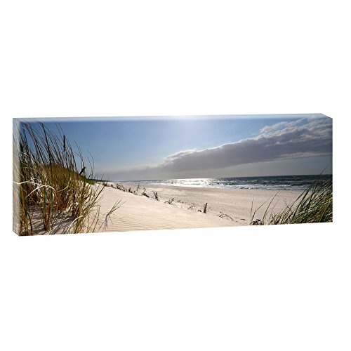 Stranddünen 3 | Panoramabild im XXL Format | Kunstdruck auf Leinwand | Wandbild | Poster | Fotografie | Verschiedene Formate und Farben (150 cm x 50 cm, Farbig)