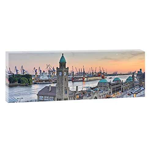 Querfarben Hamburg - Landungsbrücken | Panoramabild...