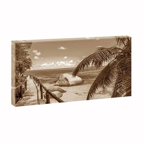 Seychellen - Holzsteg | Panoramabild im XXL Format |...