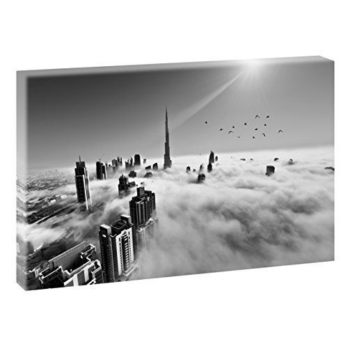 Dubai Skyline im Nebel | Panoramabild im XXL Format |...