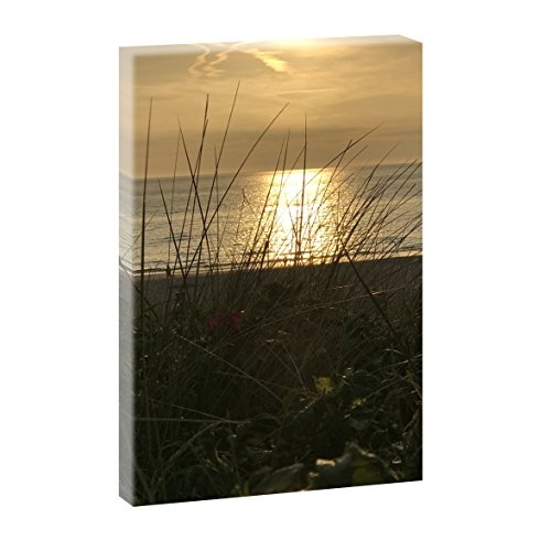 Abendstunde am Meer 1 | Panoramabild im XXL Format | Poster | Wandbild | Fotografie | Trendiger Kunstdruck auf Leinwand (120 cm x 810 cm | Querformat, Farbig)