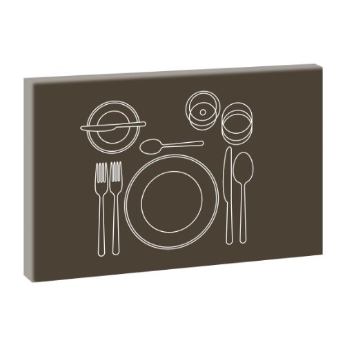 Bon appétit! | Panoramabild im XXL Format | Poster | Wandbild | Fotografie | Trendiger Kunstdruck auf Leinwand | Verschiedene Farben und Größen (100 cm x 65 cm, Farbig)