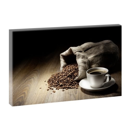 Kaffeeträume | Panoramabild im XXL Format | Poster | Wandbild | Fotografie | Trendiger Kunstdruck auf Leinwand | Verschiedene Farben und Größen (100 cm x 65 cm, Farbig)