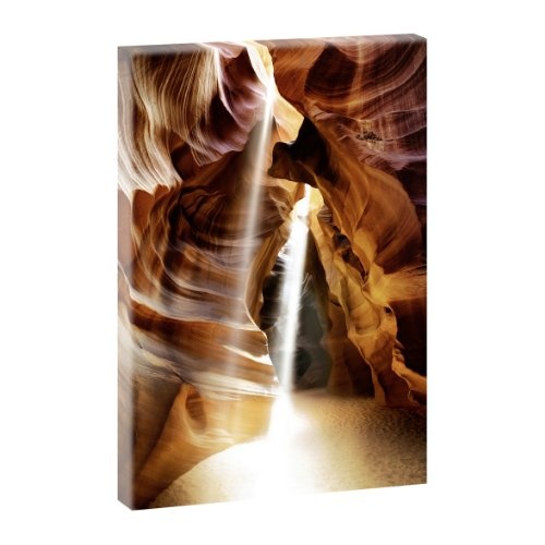 Antelope Canyon | Panoramabild im XXL Format | Poster | Wandbild | Fotografie | Trendiger Kunstdruck auf Leinwand | Verschiedene Farben und Größen (100 cm x 65 cm, Farbig)