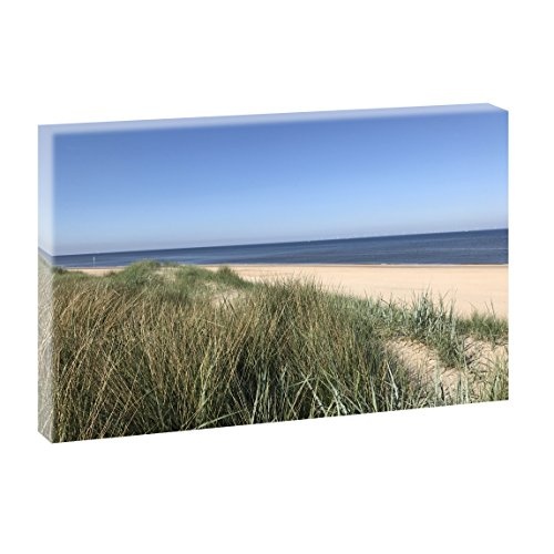 Tag am Meer 2 | Panoramabild im XXL Format | Poster | Wandbild | Fotografie | Trendiger Kunstdruck auf Leinwand (120 cm x 80 cm | Querformat, Farbig)