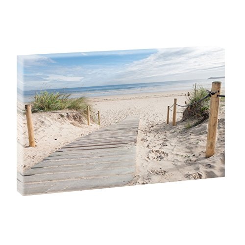 Weg zum Strand 3 | Panoramabild im XXL Format | Kunstdruck auf Leinwand | Wandbild | Poster | Fotografie | Verschiedene Formate und Farben (100 cm x 65 cm, Farbig)