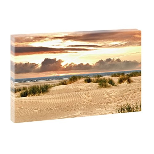 Nordsee - Föhr | Panoramabild im XXL Format | Trendiger Kunstdruck auf Leinwand | Verschiedene Formate und Farben (100 cm x 65 cm, Farbig)