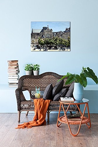 Keilrahmenbild Claude Monet Saint Germain lAuxerrois in Paris - 120x90cm quer - Alte Meister Berühmte Gemälde Leinwandbild Kunstdruck Bild auf Leinwand