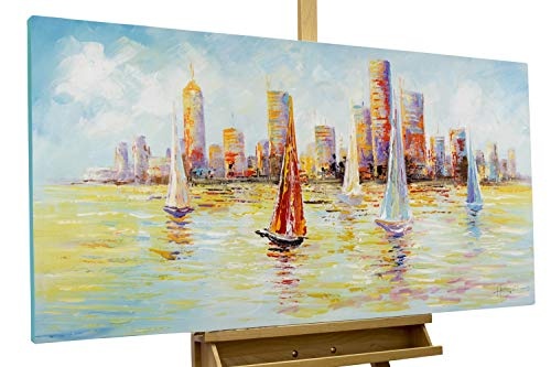 KunstLoft® Gemälde Skyline Sailing in 120x60cm |...
