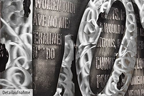 KunstLoft Extravagantes Metallbild 3D More Than Letters 150x50x6cm | Design Wanddeko XXL Handgefertigt | Unikat Luxus Wandskulptur | Love Liebe Wort Grau | Wandbild Relief Modern