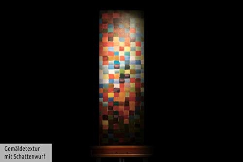 KunstLoft® Acryl Gemälde Den Durchblick bewahren 50x150cm | original handgemalte Leinwand Bilder XXL | Abstrakt Bunt Kubismus minimalistisch | Wandbild Acrylbild moderne Kunst einteilig mit Rahmen