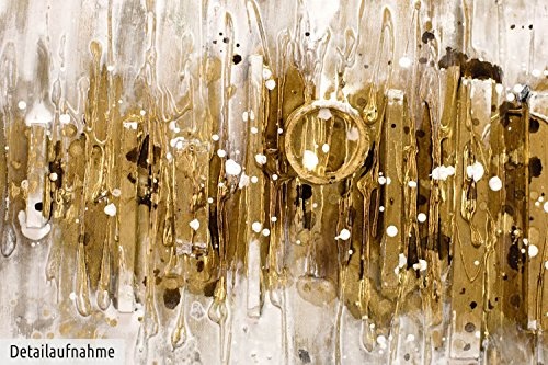 KunstLoft® Acryl Gemälde Glittering Crowd 120x60cm | original handgemalte Leinwand Bilder XXL | Abstrakt Braun Grau | Wandbild Acrylbild moderne Kunst einteilig mit Rahmen