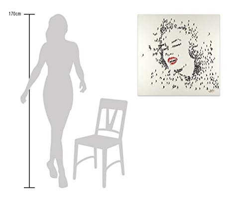 KunstLoft® Gemälde Marilyn Monroe in 80x80cm | XXL Leinwandbild handgemalt | Abstrakte Marilyn Monroe People | signiertes Wandbild-Unikat | Acrylgemälde auf Leinwand | Modernes Kunstbild | Sehr großes Acrylbild auf Keilrahmen