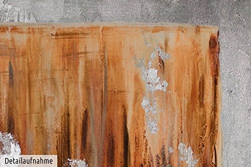 KunstLoft Acryl Gemälde Otoño 80x80cm | Original handgemalte Leinwand Bilder XXL | Abstrakt Braun Beige | Wandbild Acrylbild Moderne Kunst Einteilig mit Rahmen