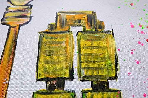 KunstLoft® Acryl Gemälde Dahoam in Bayern 140x70cm | original handgemalte Leinwand Bilder XXL | München Stadt Skyline Bunt | Wandbild Acrylbild moderne Kunst einteilig mit Rahmen