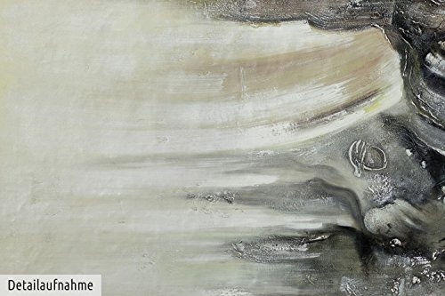 KunstLoft® XXL Gemälde Dystopische Stadt 200x100cm | original handgemalte Bilder | Abstrakt Struktur Grau Deko | Leinwand-Bild gemälde einteilig groß | Modernes Kunst bild