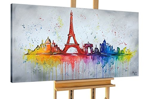 KunstLoft® Acryl Gemälde Eiffelturm voll Pracht...