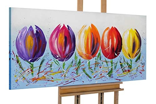 KunstLoft® Acryl Gemälde Blumen Quintett...
