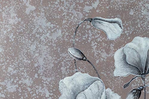 KunstLoft® XXL Gemälde Zarte Knospen 200x150cm | original handgemalte Bilder | Blüten Blumen Braun Grau | Leinwand-Bild Ölgemälde einteilig groß | Modernes Kunst Ölbild