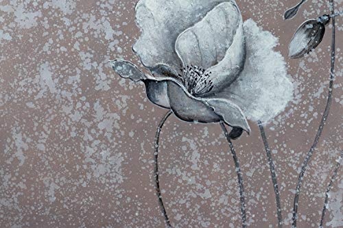 KunstLoft® XXL Gemälde Zarte Knospen 200x150cm | original handgemalte Bilder | Blüten Blumen Braun Grau | Leinwand-Bild Ölgemälde einteilig groß | Modernes Kunst Ölbild