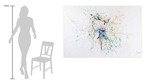 KunstLoft® XXL Gemälde Getragen vom Wind 180x120cm | original handgemalte Bilder | Abstrakt Blume Weiß Pastell | Leinwand-Bild Ölgemälde einteilig groß | Modernes Kunst Ölbild