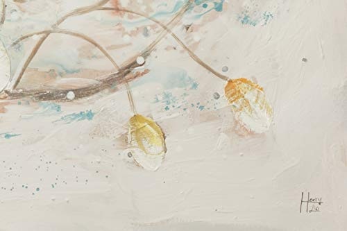 KunstLoft® Acryl Gemälde Zauber der Blüten 150x50cm | original handgemalte Leinwand Bilder XXL | AST Blumen Blüten Weiß Pastell | Wandbild Acrylbild Moderne Kunst einteilig mit Rahmen