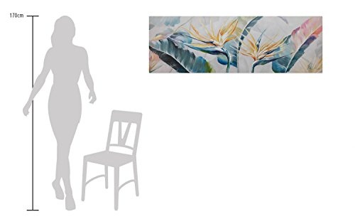 KunstLoft Acryl Gemälde Rustling Grass 150x50cm | Original handgemalte Leinwand Bilder XXL | Pflanze Urwald Blumen | Wandbild Acrylbild Moderne Kunst Einteilig mit Rahmen