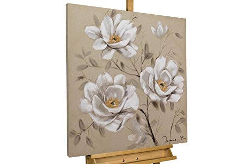 KunstLoft® Acryl Gemälde White Beauty 80x80cm |...